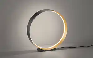 Musterring - LED-Tischleuchte Loop, schwarz/gold, inkl. Funkfernbedienung