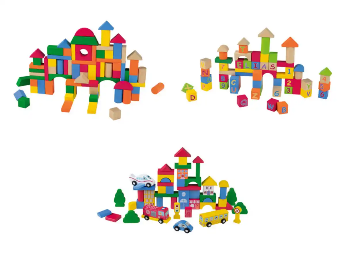 Bild 1 von Playtive Bausteinset, aus Holz