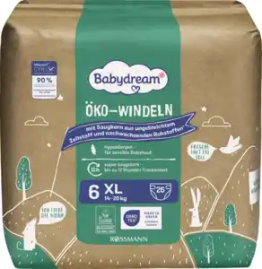 Babydream Öko-Windel Größe 6 XL, 14-20 kg