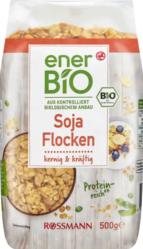 Bild 1 von enerBiO Sojaflocken, 500 g