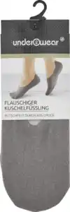 under2wear flauschiger Kuschelfüssling grau Gr. 35/38