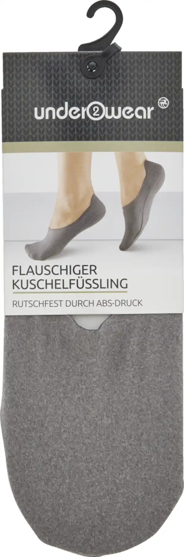 Bild 1 von under2wear flauschiger Kuschelfüssling grau Gr. 35/38