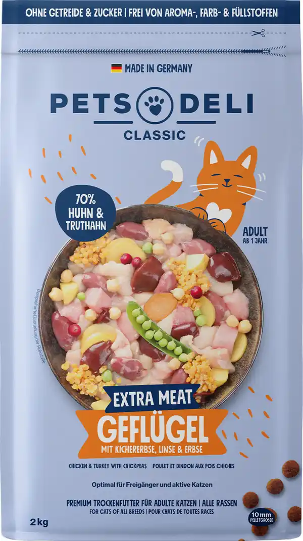 Bild 1 von Pets Deli Trockenfutter Extra Meat Geflügel mit Kichererbsen und Linsen, 2 kg