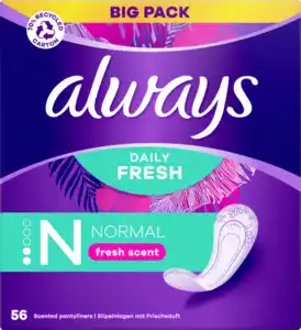 Always Daily Fresh Slipeinlagen Normal mit Frischeduft Big Pack