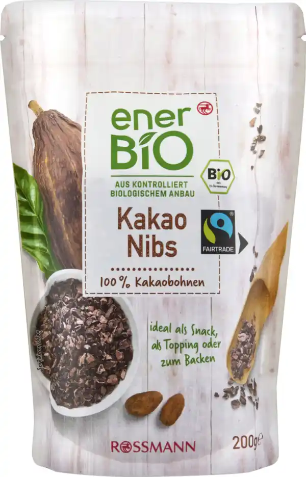 Bild 1 von enerBiO Kakao Nibs, 200 g