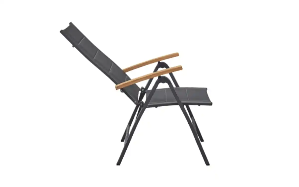 Bild 4 von Klappsessel Unicamo, anthrazit, Armlehnen Teakholz