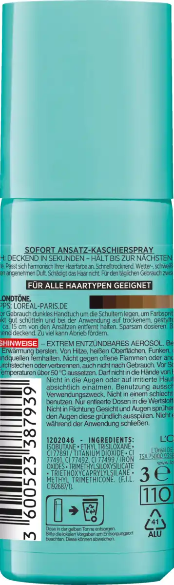 Bild 4 von L’Oréal Paris Magic Retouch Ansatz-Kaschierspray Hellblond, 75 ml