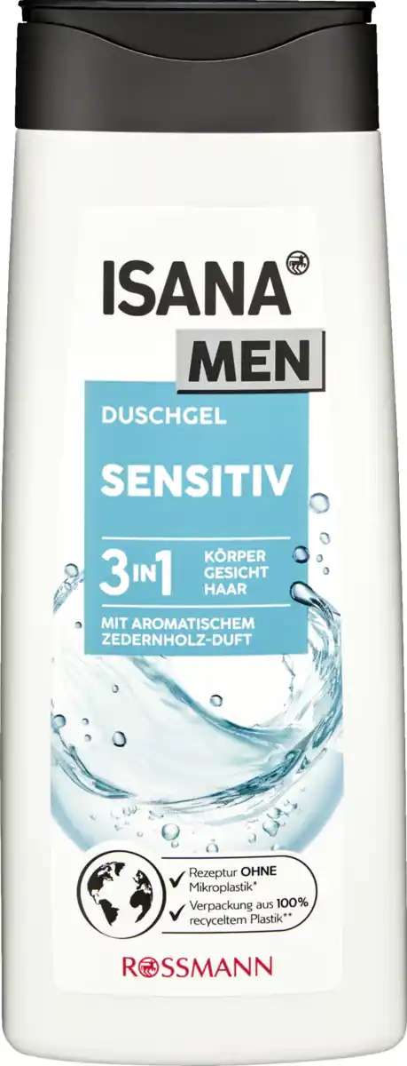 Bild 1 von ISANA MEN 3in1 Duschgel sensitiv, 300 ml