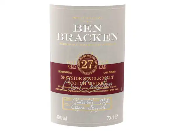 Bild 4 von Ben Bracken Speyside Single Malt Scotch Whisky 27 Jahre mit Geschenkbox 40% Vol