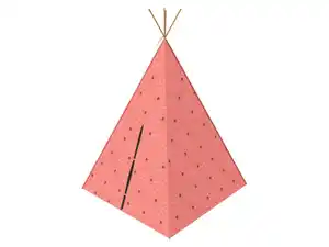 Playtive Tipi Spielzelt Waldtiere, aus massivem Kiefernholz