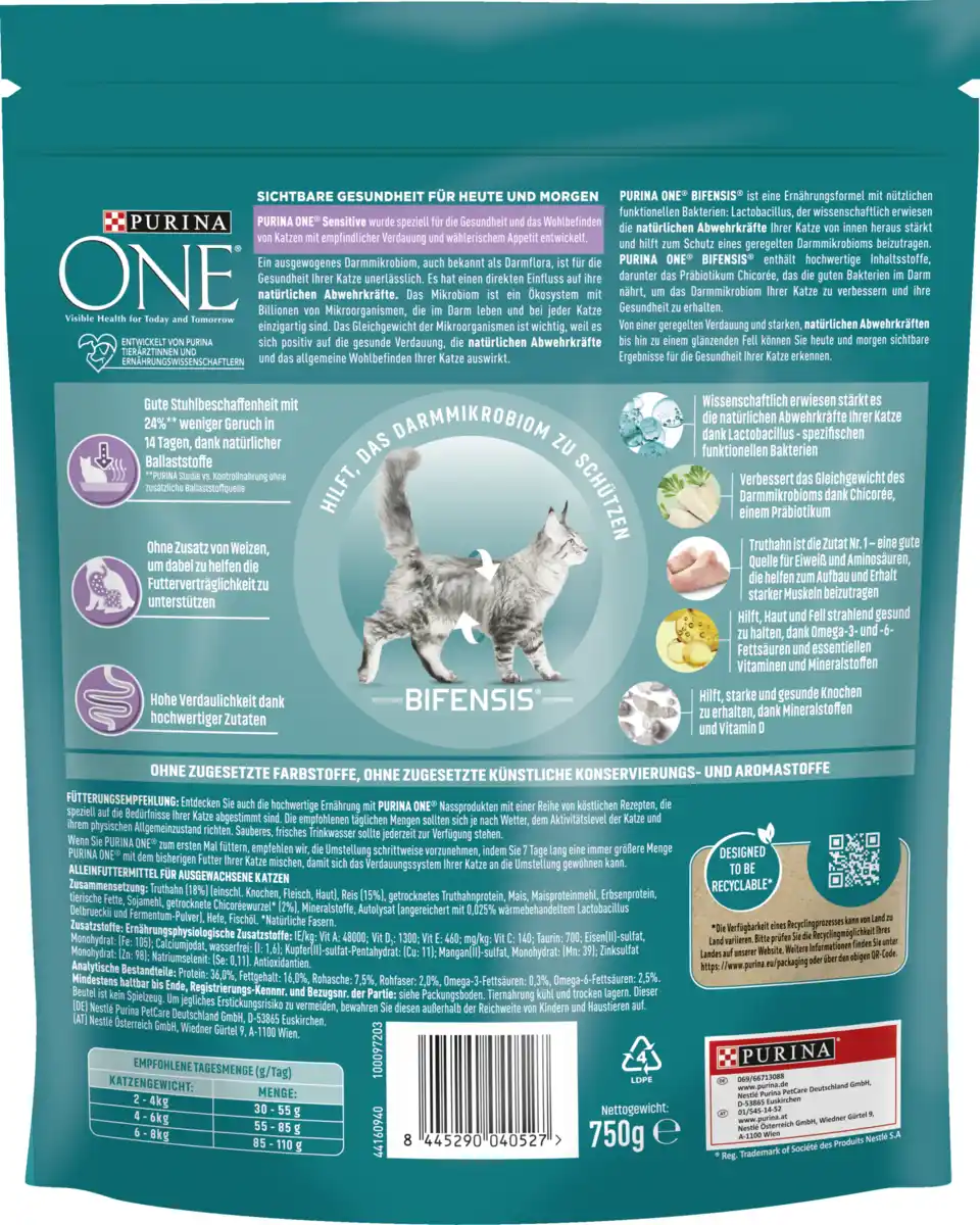 Bild 2 von Purina ONE SENSITIVE Truthahn Trockenfutter, 750 g