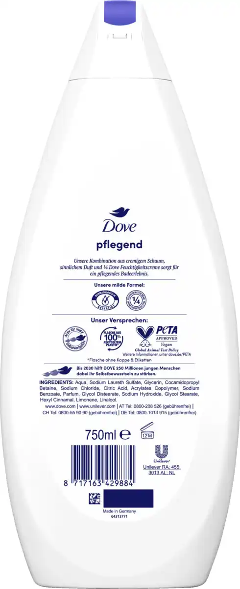 Bild 2 von Dove Badezusatz Pflegendes Cremebad, 750 ml