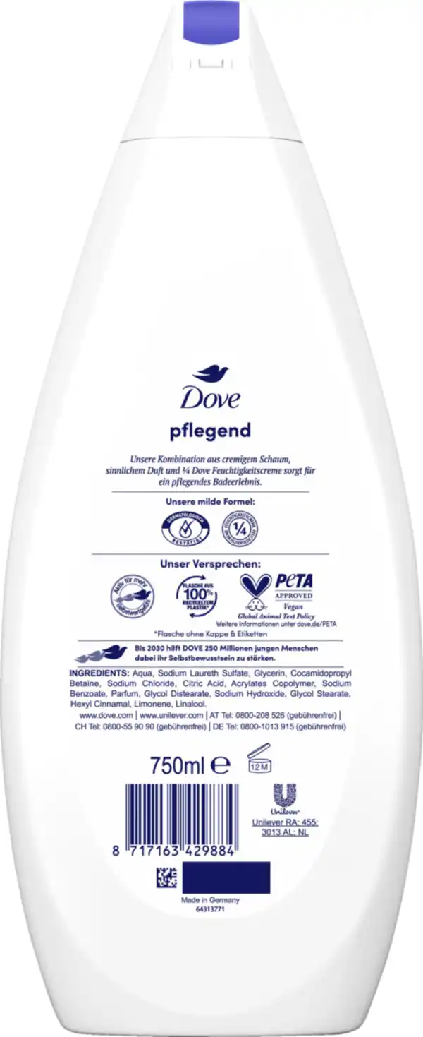Bild 2 von Dove Badezusatz Pflegendes Cremebad, 750 ml