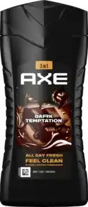 AXE 3-in-1 Duschgel & Shampoo Dark Temptation für Körper, Gesicht und Haar, 250 ml