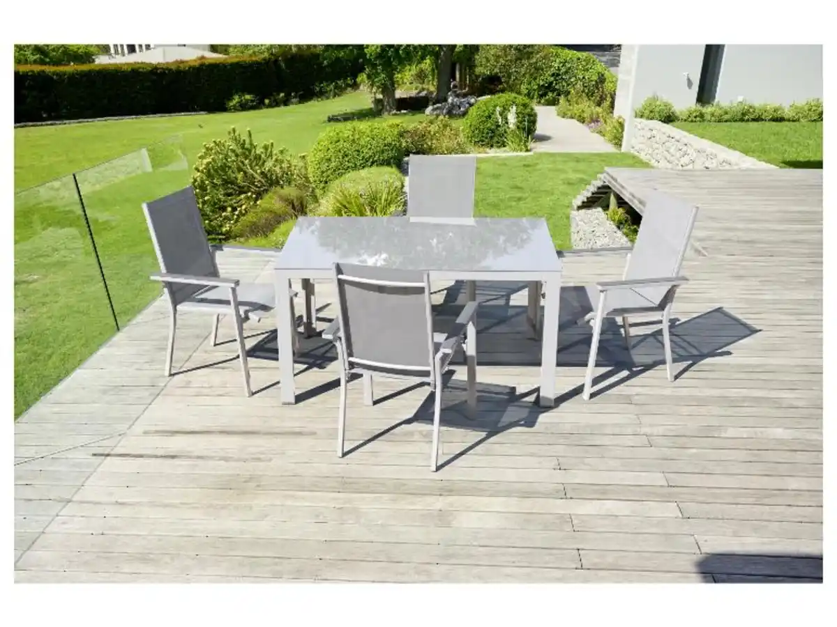 Bild 3 von LIVARNO home Alu-Gartentisch »Houston / Toronto«, weiß