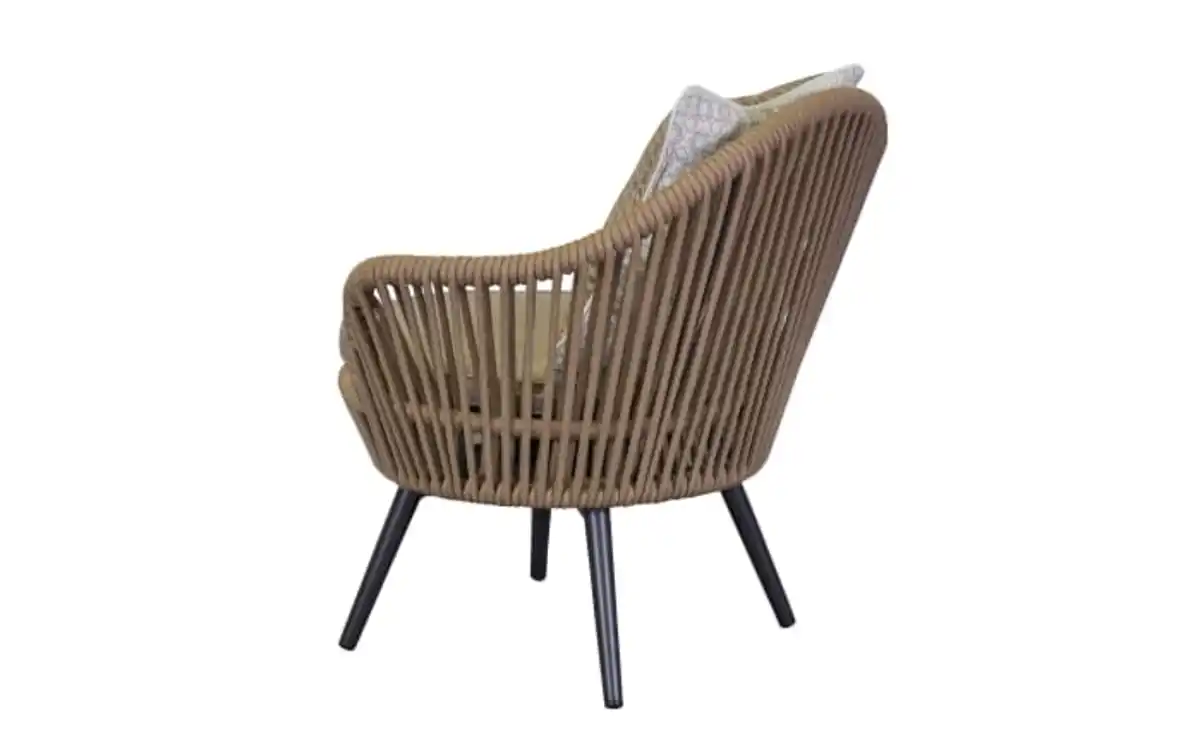 Bild 4 von Loungedrehsessel Bari, anthrazit/natur, inkl. Kissen