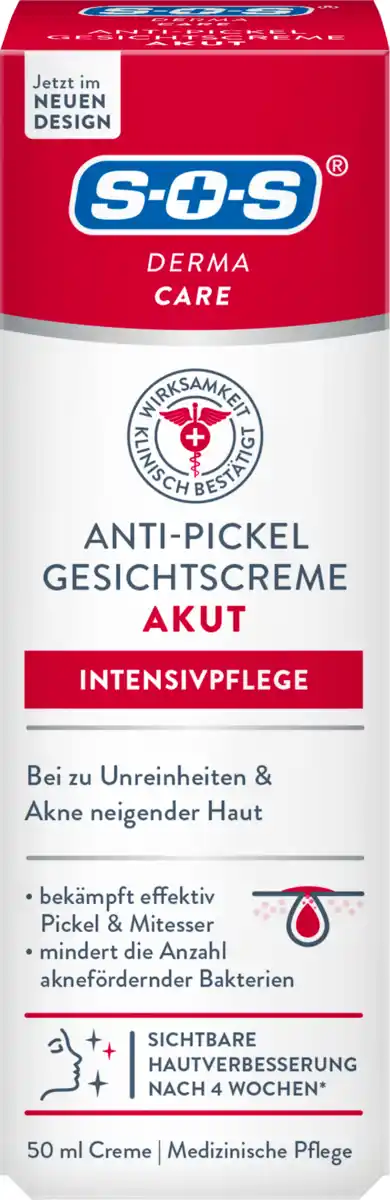 Bild 1 von SOS Derma Care Anti-Pickel Gesichtscreme Akut, 50 ml
