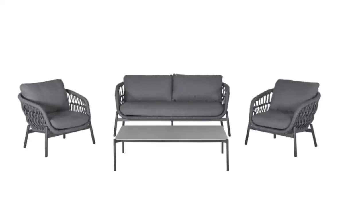 Bild 1 von Gartenset Bari, grau/anthrazit