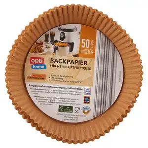 OPTI HOME Backpapier Heißluftfritteuse