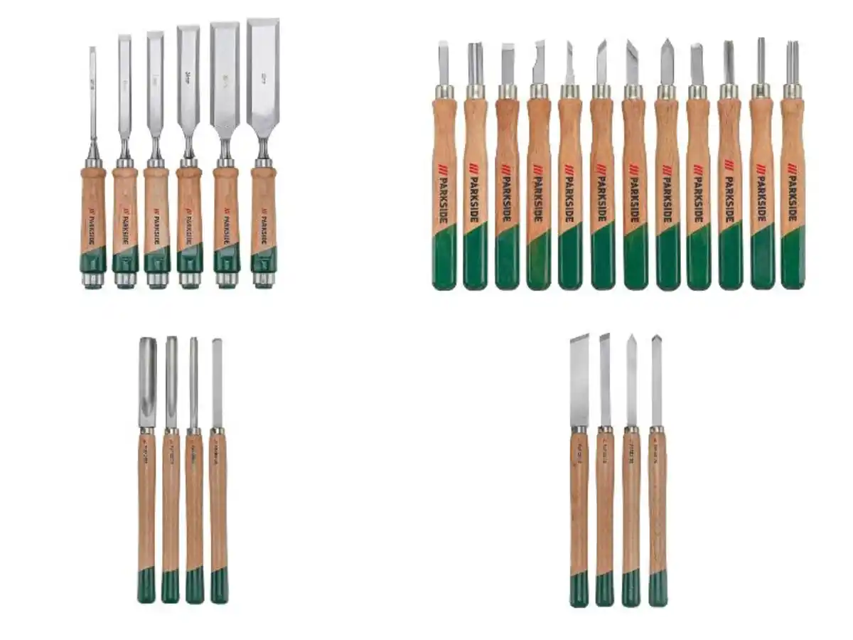 Bild 1 von PARKSIDE® Stechbeitel- / Holzschnitz- / Drechselmesser-Set