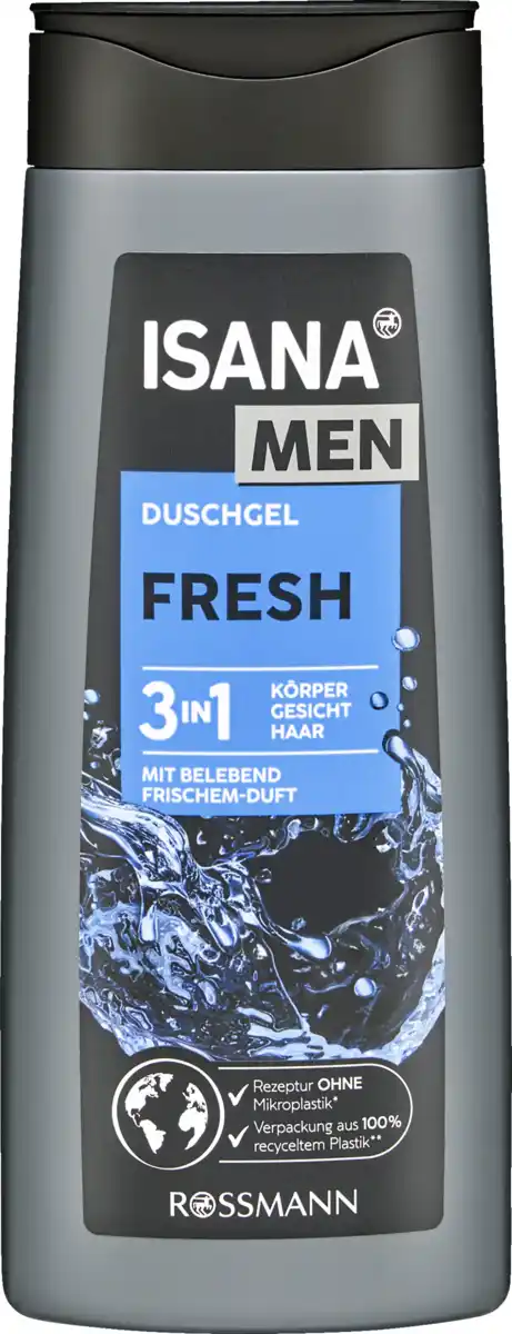 Bild 1 von ISANA MEN 3in1 Duschgel Fresh, 300 ml