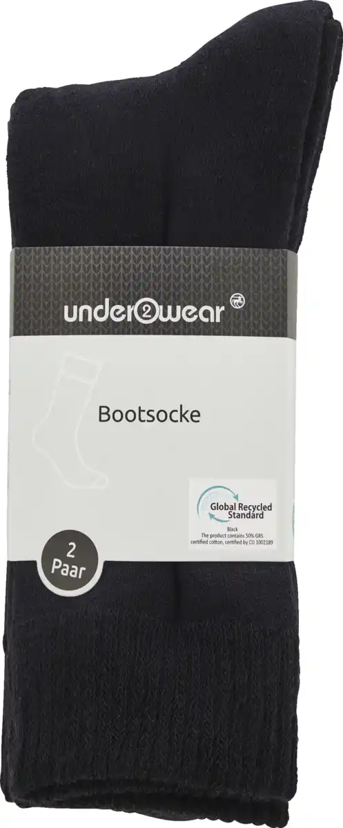 Bild 1 von under2wear Bootsocke DP schwarz/schwarz 43/46