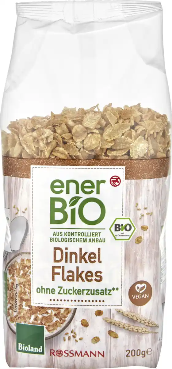 Bild 1 von enerBiO Dinkelflakes Bioland, 200 g