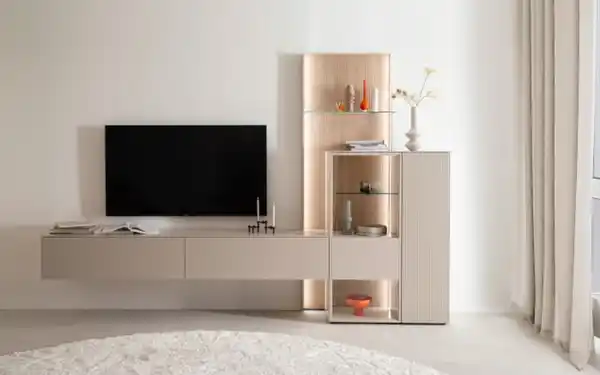 Bild 3 von Schöner Wohnen - Wohnwand Amaya, kaschmir/Eiche, inkl. Push to Open Funktion