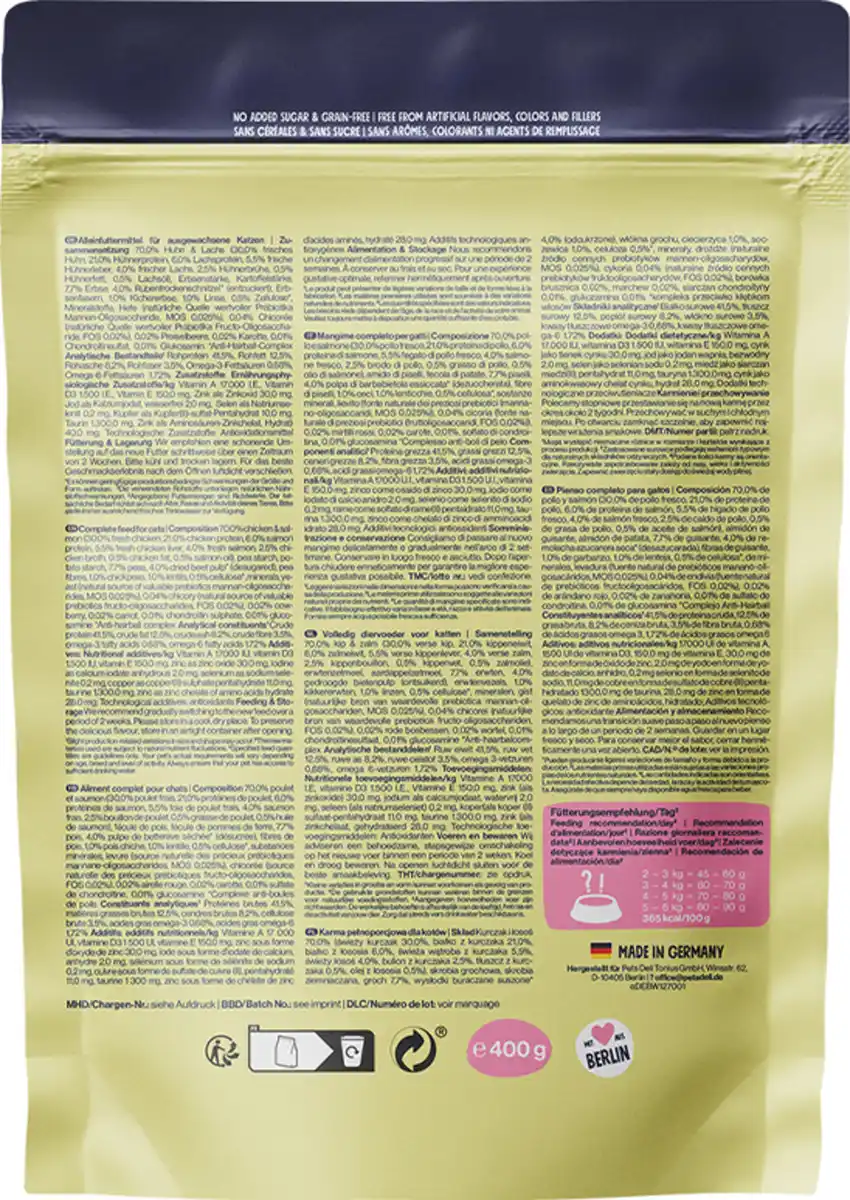 Bild 2 von Pets Deli Trockenfutter Extra Meat Huhn & Lachs mit Kichererbsen und Linsen, 400 g