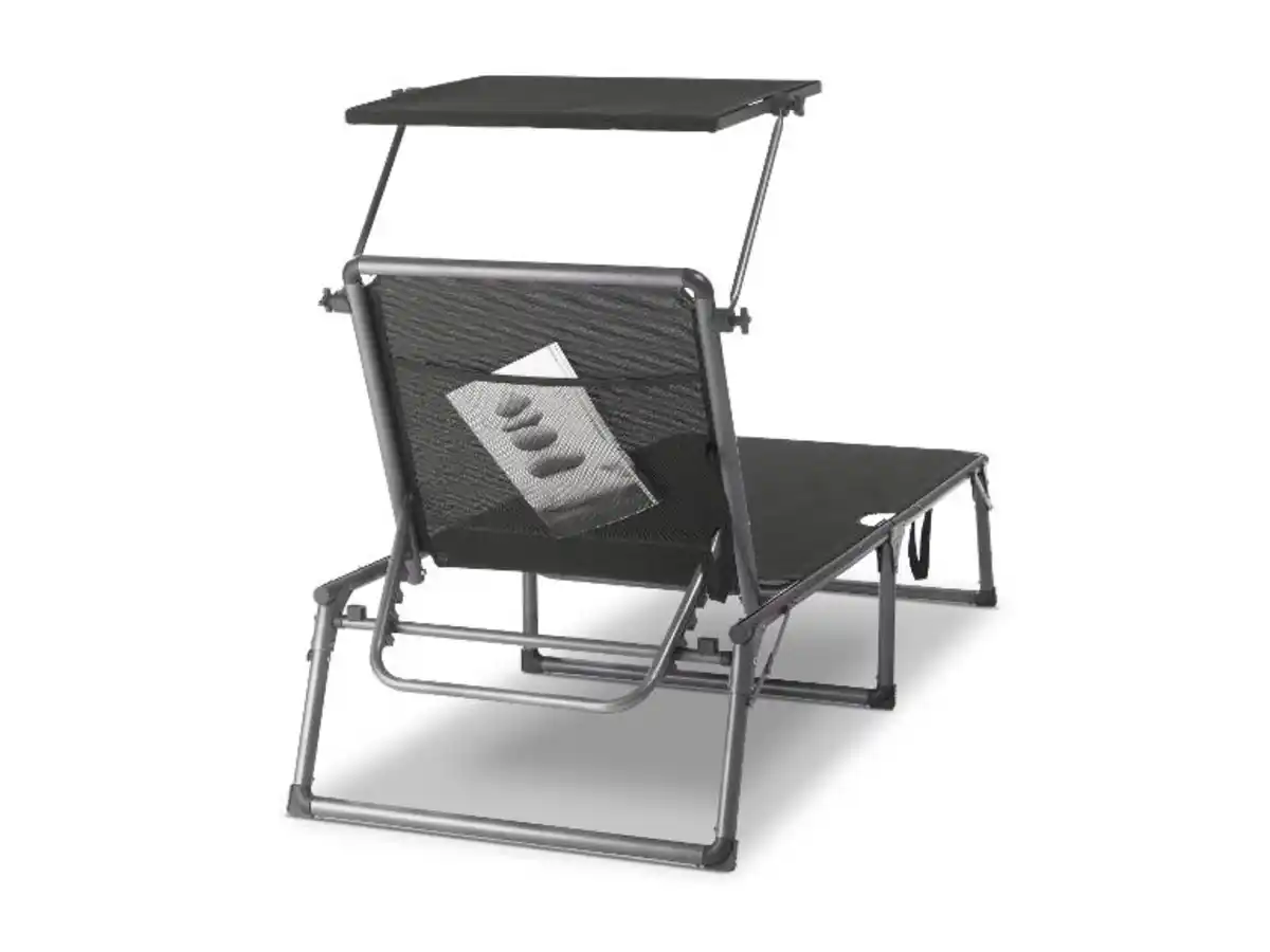 Bild 4 von LIVARNO home Alu-Dreibeinliege »Houston«, mit Sonnendach, grau