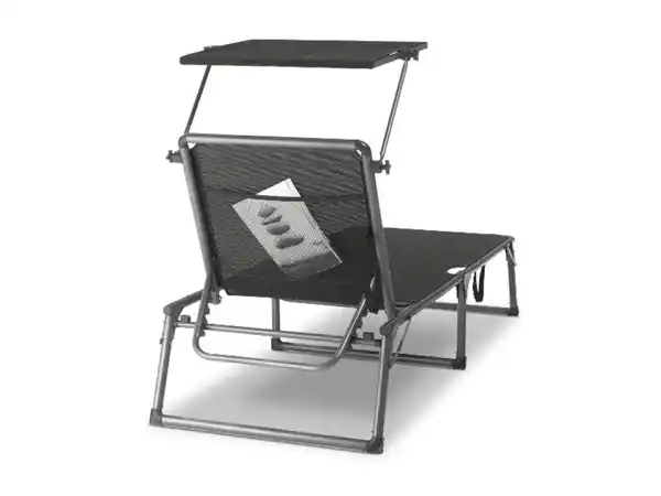 Bild 4 von LIVARNO home Alu-Dreibeinliege »Houston«, mit Sonnendach, grau