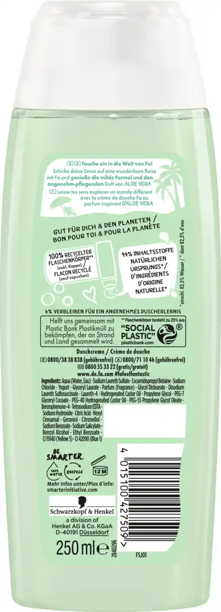 Bild 2 von Fa Pflegende Duschcreme Aloe Vera Yoghurt, 250 ml