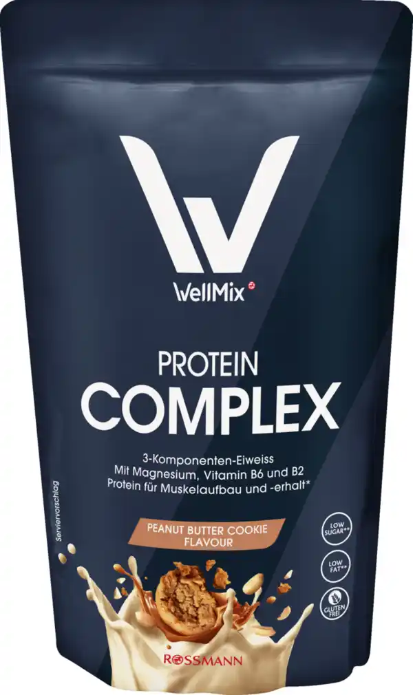 Bild 1 von WellMix Protein Complex Peanutbutter Cookie Flavour, 900 g