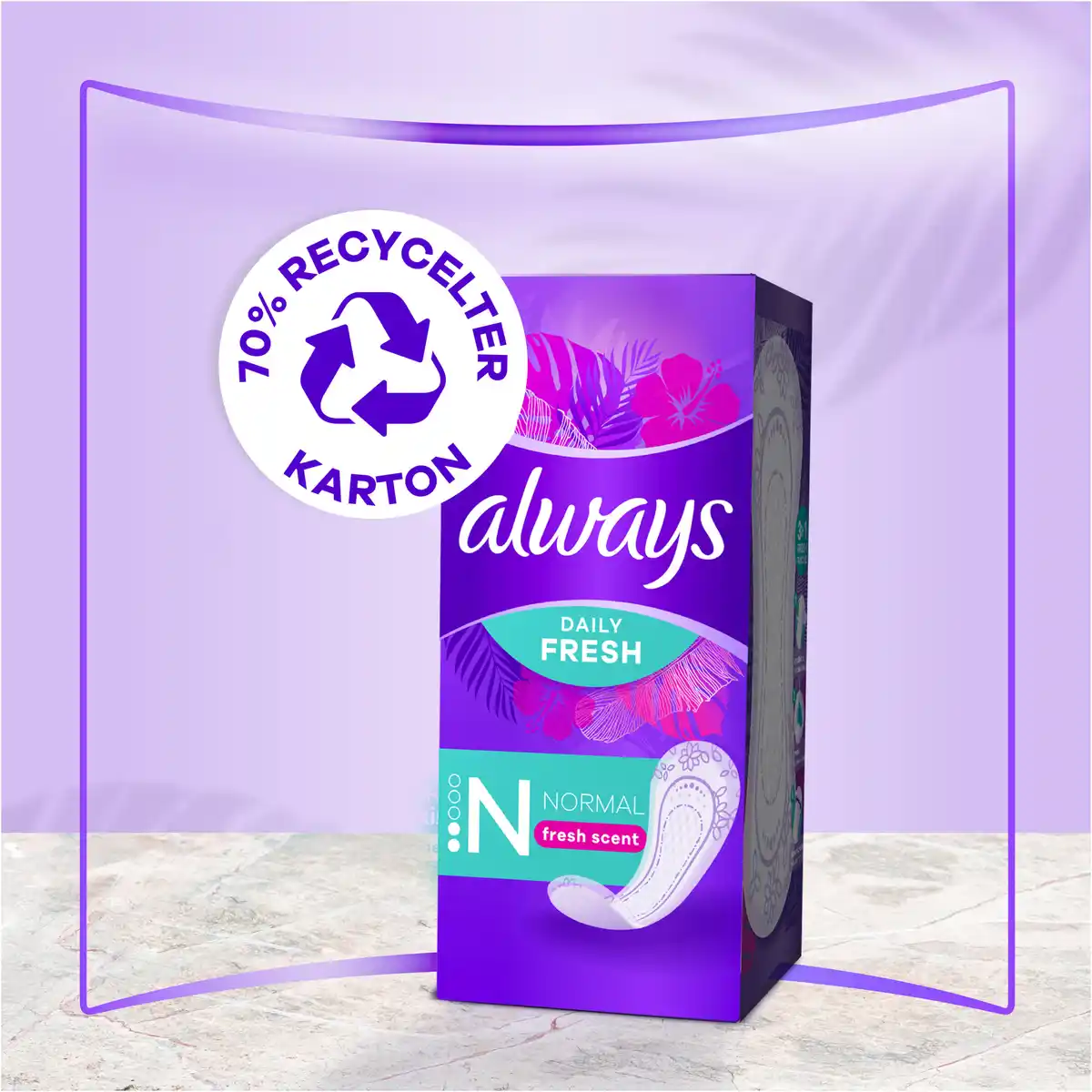 Bild 4 von Always Daily Fresh Slipeinlagen Normal mit Frischeduft Big Pack