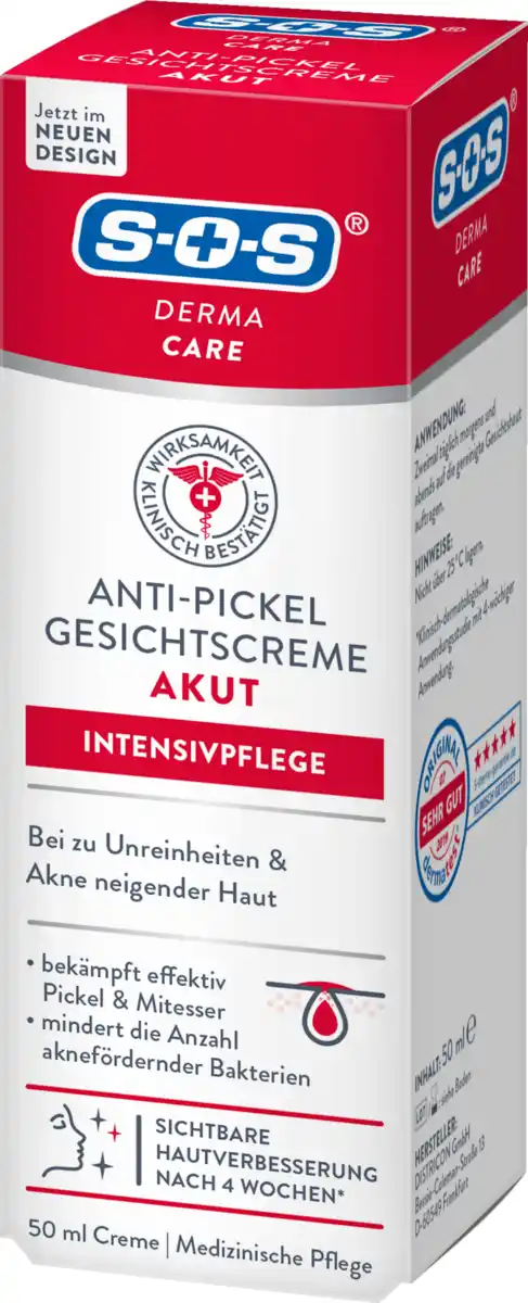 Bild 2 von SOS Derma Care Anti-Pickel Gesichtscreme Akut, 50 ml