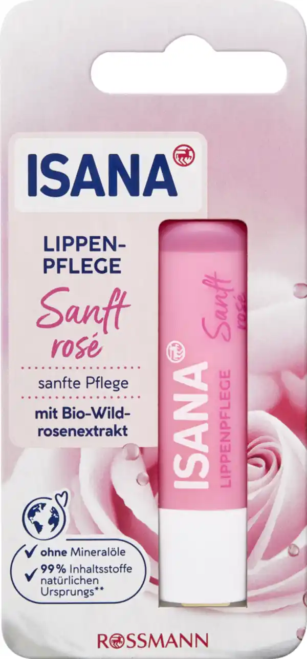 Bild 1 von ISANA Sanft Rosé Lippenpflege, 4,8 g