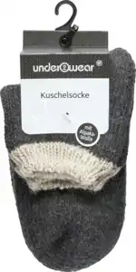 under2wear Kuschelsocke Alpaka anthrazit-melange Gr. 39/42