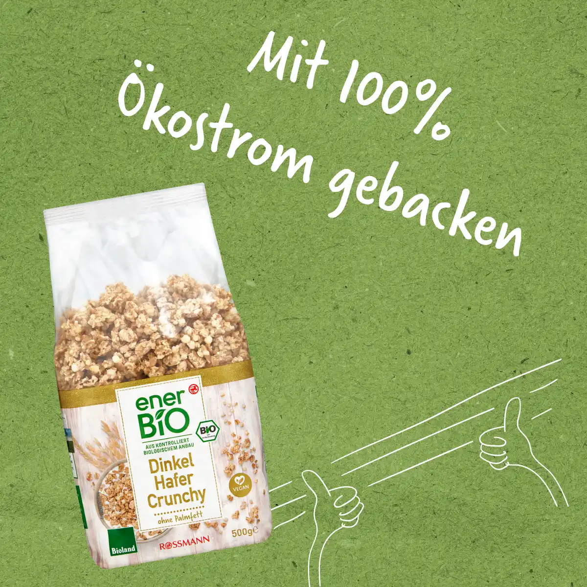 Bild 2 von enerBiO Dinkel Hafer Crunchy Bioland, 500 g