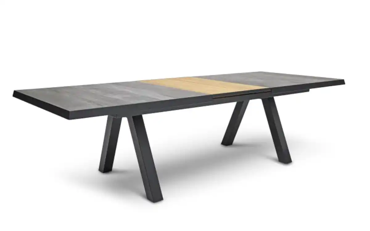 Bild 2 von Ausziehtisch Ferina, anthrazit/Teakholz