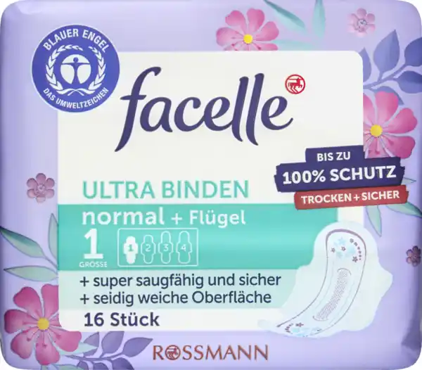 Bild 1 von facelle Ultra-Binden normal mit Flügeln