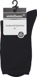 under2wear Kaschmirsocke schwarz 35/38