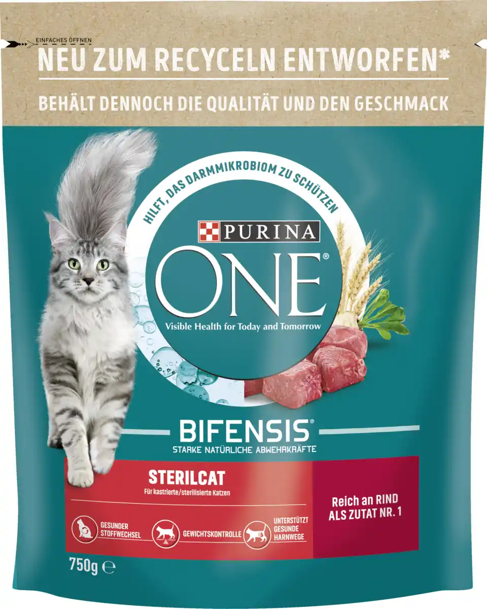 Bild 1 von Purina ONE STERILCAT Rind Trockenfutter, 750 g