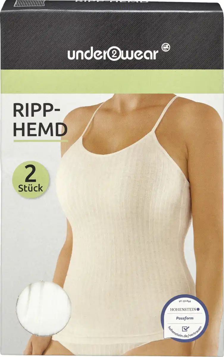 Bild 1 von under2wear 5x4 Rippe Hemd Doppelpack offwhite Gr. L