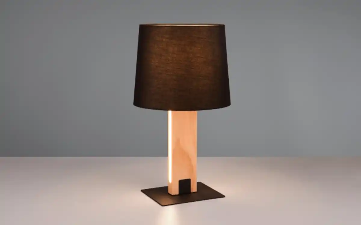 Bild 2 von LED-Tischleuchte Rahul, holz/schwarz, inkl. Sensordimmer