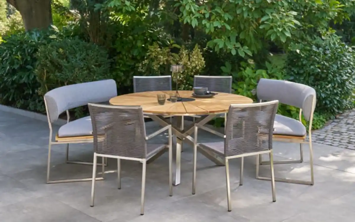 Bild 1 von Gartentisch Richmond, Teakholz/silberfarbig, 150 cm