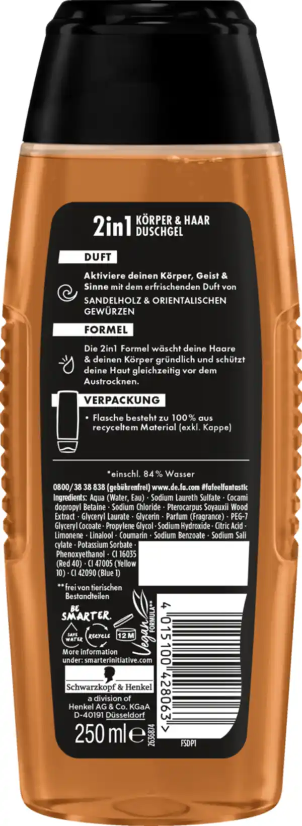 Bild 2 von Fa Men 2in1 Körper & Haar Duschgel Dark Passion, 250 ml