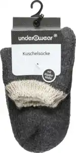 under2wear Kuschelsocke Alpaka taupe melange Gr. 39/42