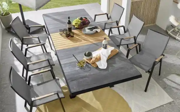 Bild 4 von Ausziehtisch Ferina, anthrazit/Teakholz