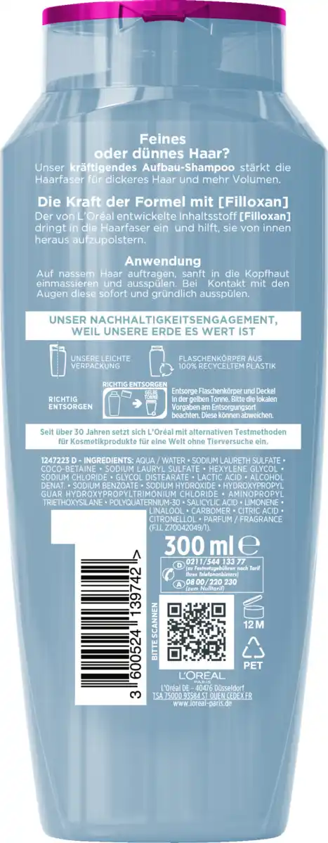 Bild 2 von L’Oréal Paris Elvital Fibralogy Shampoo, 300 ml