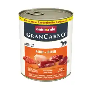 animonda GranCarno Original Nassfutter Hund Adult, Rind & Huhn 6x800 g